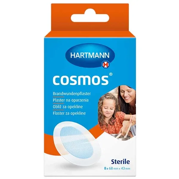 Cosmos, plasture pentru arsuri, hidrogel, impermeabil, steril, 68 mm x 43 mm, 8 bucăți Pharmacosmos — preț și oferte