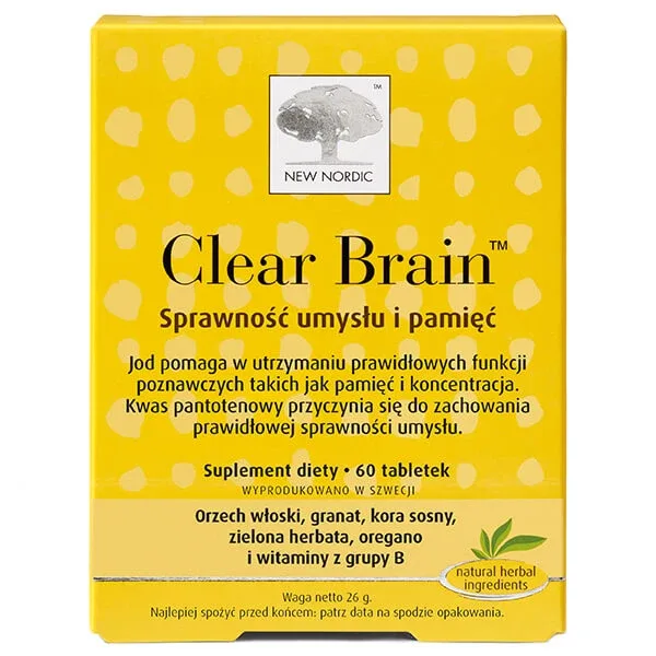 New Nordic Clear Brain, 60 comprimate — preț și oferte