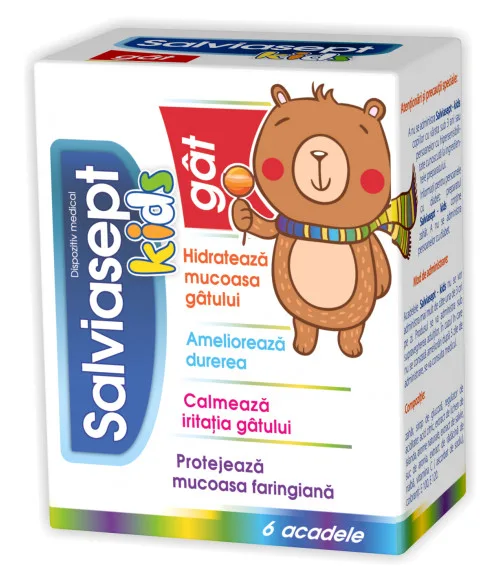 Salviasept Kids Gat 6 acadele – Zdrovit — preț și oferte