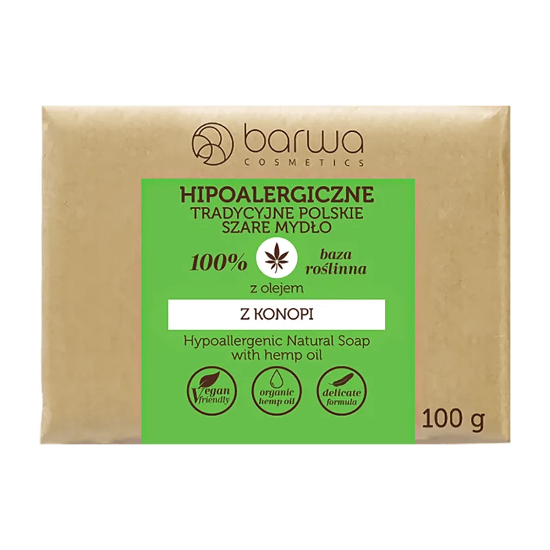 Barwa Hipoalergiczne Tradycyjne Polskie, săpun gri, ulei de cânepă, 100 g — preț și oferte