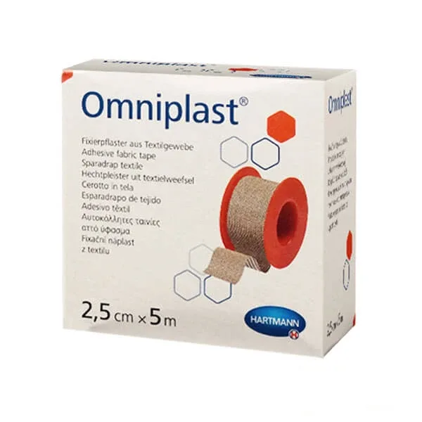 Omniplast, adeziv pentru țesături din viscoză, culoare carne, 2,5 cm x 5 m, 1 buc — preț și oferte