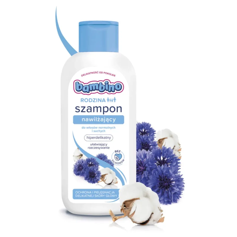Bambino Family, șampon hidratant pentru păr normal și uscat, hiper-delicat, de la 3 ani, 400 ml — preț și oferte