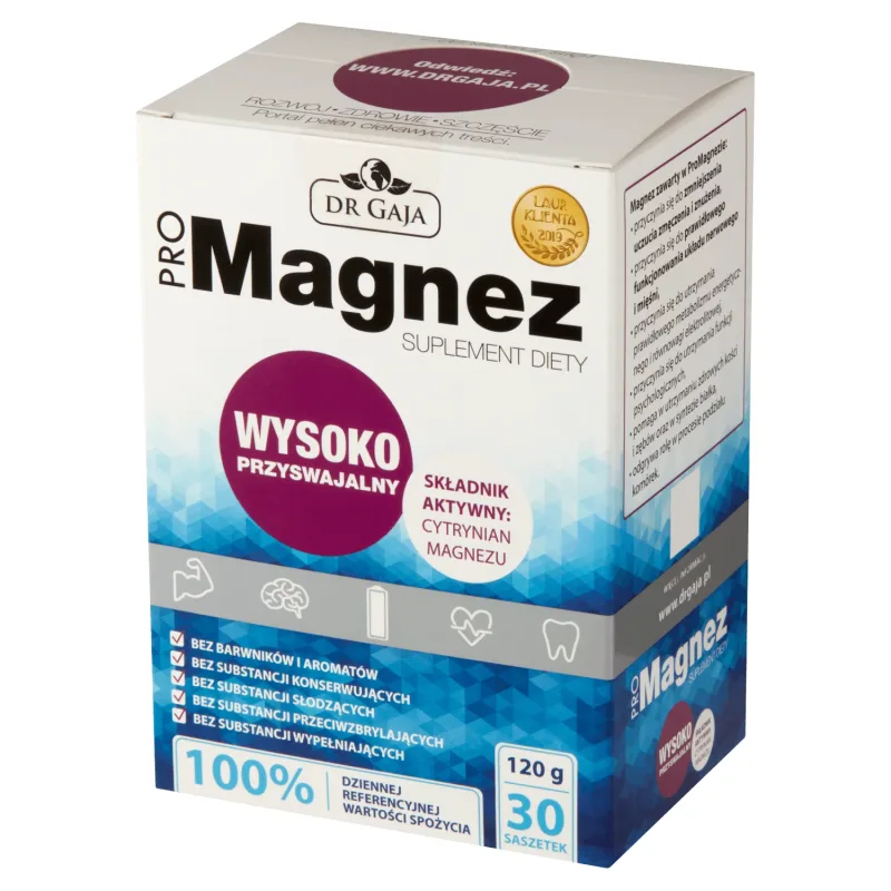 Dr Gaja ProMagnesium, citrat de magneziu, 4 g x 30 pliculețe — preț și oferte