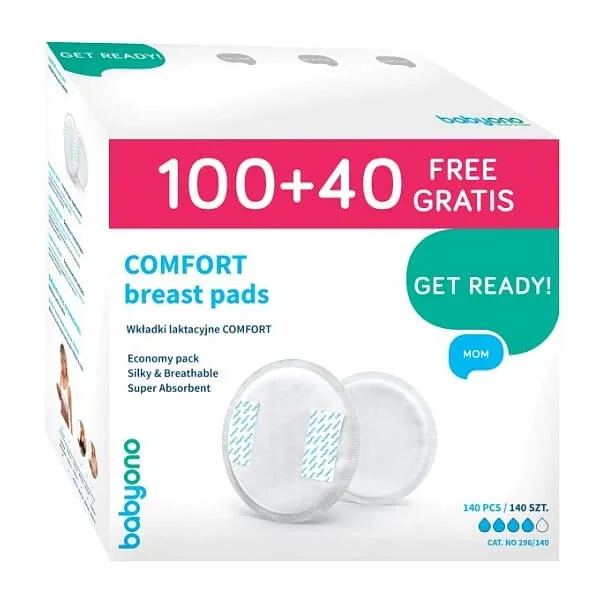 BabyOno, tampoane pentru sân, Comfort, 100 buc + 40 buc gratuite — preț și oferte