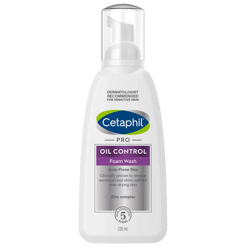 Cetaphil Pro Oil Control, spumă de curățare facială, piele predispusă la acnee, 236 ml — preț și oferte