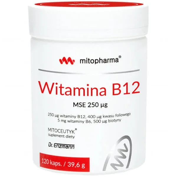 Mito-Pharma Vitamina B12 MSE 250 µg, 120 capsule Mitomo — preț și oferte