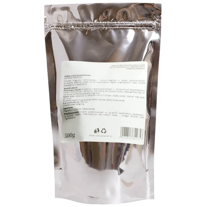 Natur Planet Clorură de magneziu, sare de baie, 500 g — preț și oferte