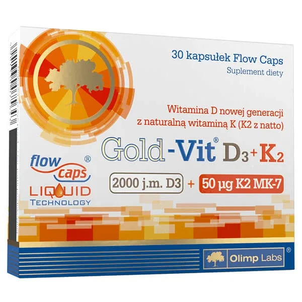 Olimp Gold-Vit D3 + K2, vitamina D 2000 UI + vitamina K 50 µg, 30 capsule Olimp Labs — preț și oferte