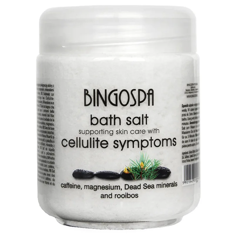 Bingospa, sare de baie pentru pielea cu simptome de celulită cu cafeină, minerale din Marea Moartă, rooibos și magneziu, 550 g Bingo Cosmetics — preț și oferte