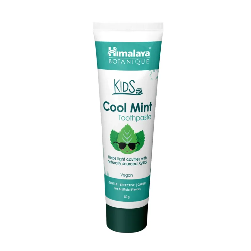 Himalaya Botanique Kids, pastă de dinți botanică pentru copii, fără fluor, Cool Mint, 80 g — preț și oferte