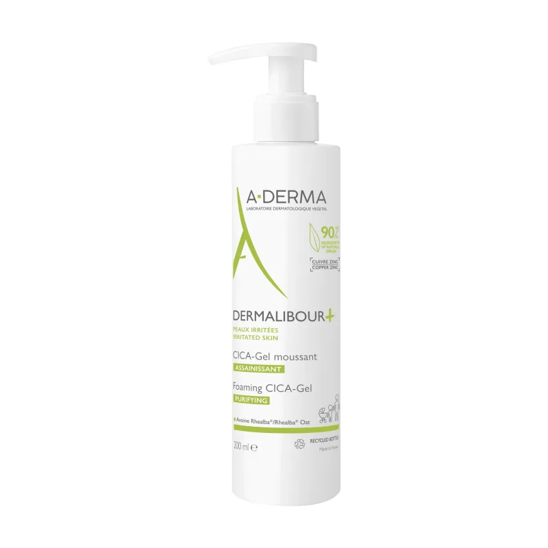 A-Derma Dermalibour+ Cica, Gel de curățare pentru pielea iritată, 200 ml — preț și oferte
