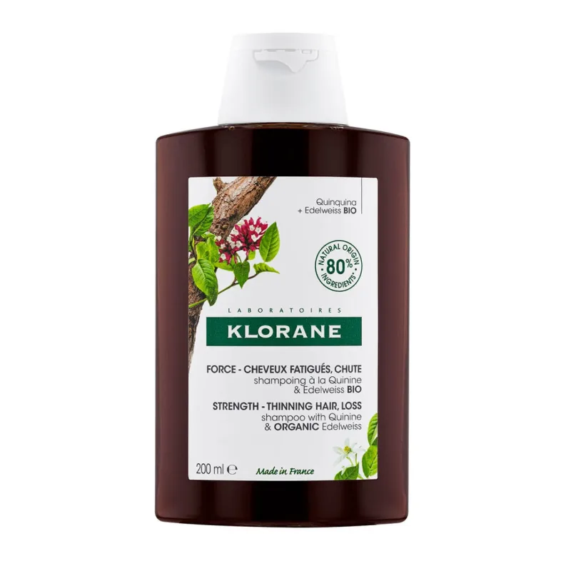 Klorane, șampon cu chinină și edelweiss organic pentru căderea părului și lipsa de vitalitate, 200 ml — preț și oferte
