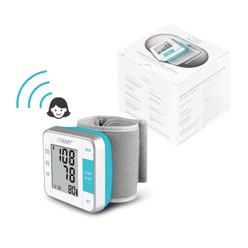 Vitammy Next 0.5 Voice, tensiometru automat pentru încheietura mâinii cu funcție vocală, cu afișaj LCD — preț și oferte