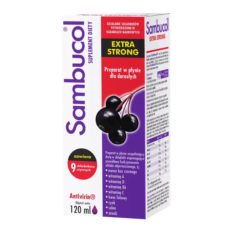 Sambucol Extra Strong, lichid pentru adulți, 120 ml — preț și oferte