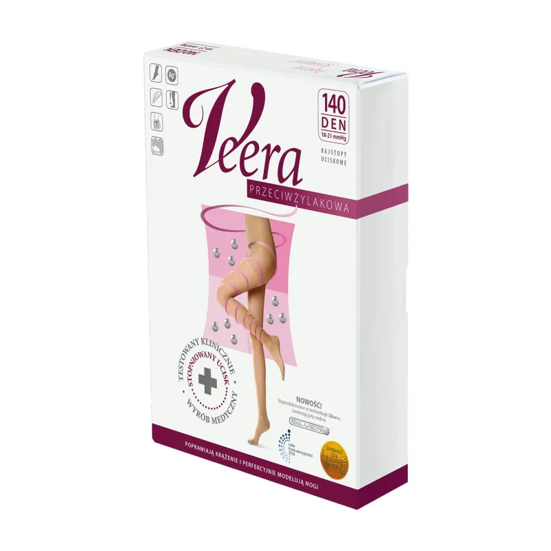 Veera Przeciwżylakowa, dresuri de compresie, 140 den, mărimea 3, visone — preț și oferte