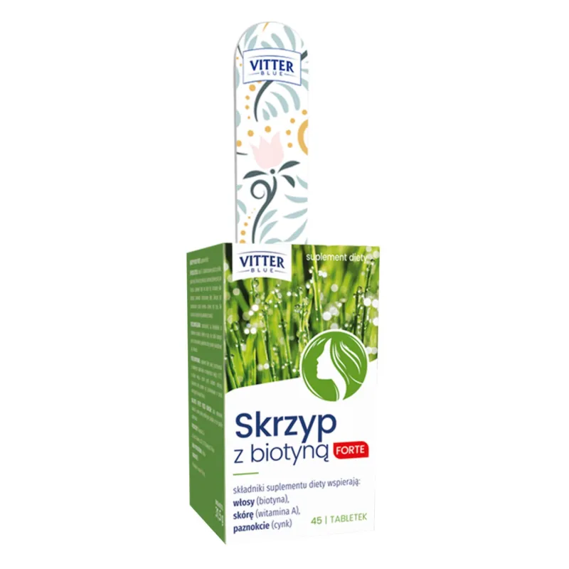 Vitter Coada calului albastru cu Biotin Forte, 45 comprimate + fișier de unghii suplimentar Vitter Blue — preț și oferte