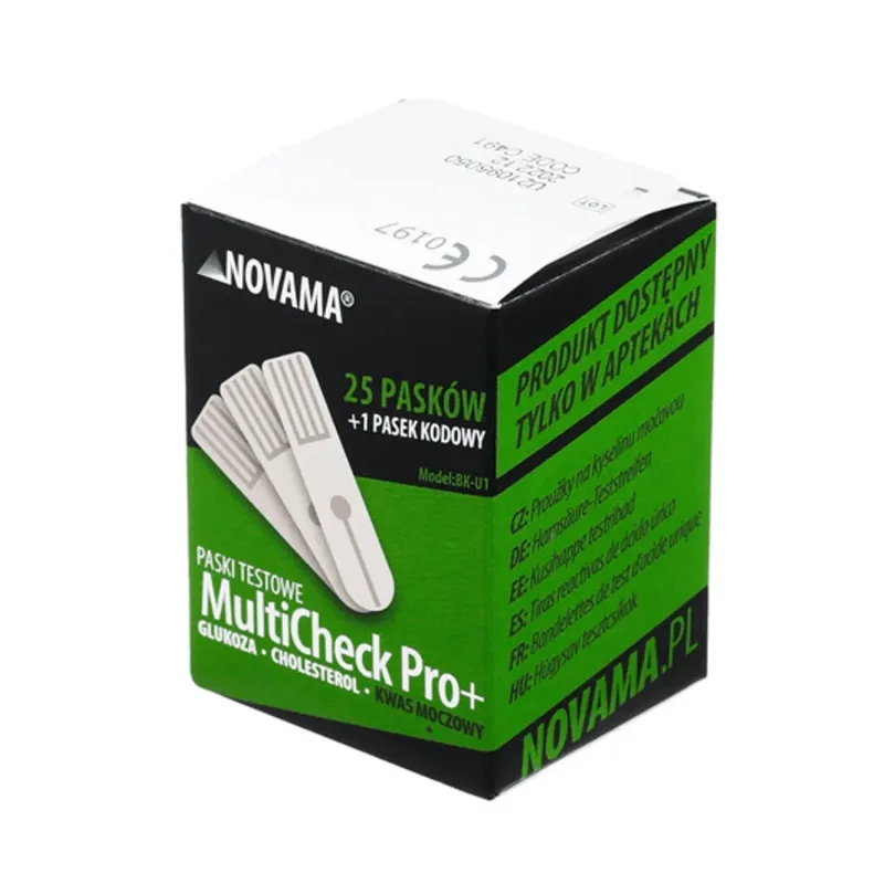 Novama MultiCheck Pro+, benzi de testare a acidului uric din sânge, 25 unități — preț și oferte