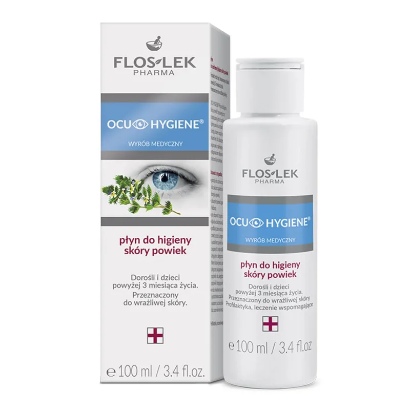 Flos-Lek Ocu Hygiene, produs de curățare a pielii pleoapelor, pentru adulți și copii peste 3 luni, 100 ml — preț și oferte
