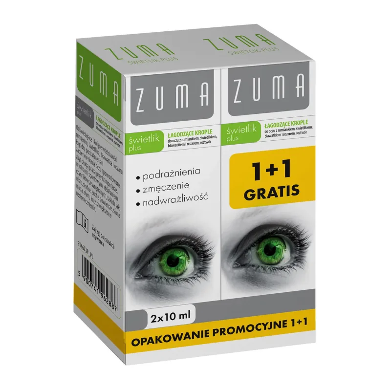 Picături oftalmice calmante Zuma Eyebright Plus, 2 x 10 ml, S-LAB — preț și oferte