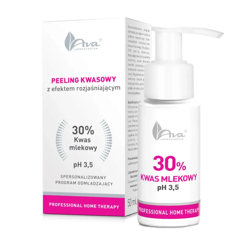 Ava, peeling cu efect de iluminare, acid lactic 30%, 50 ml — preț și oferte
