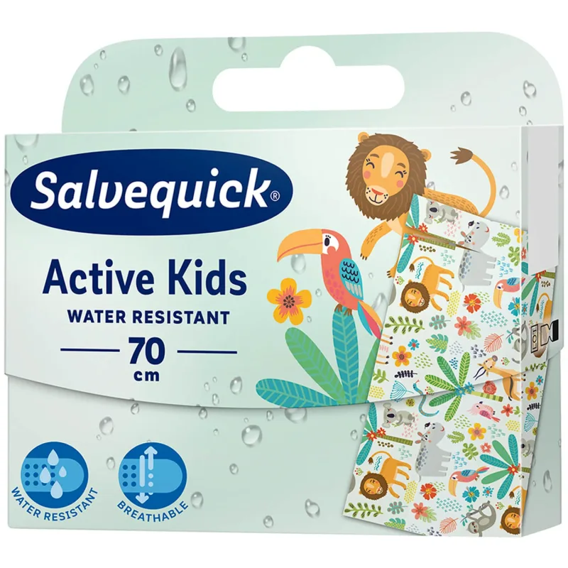 Salvequick Active Kids, pansamente pentru copii, impermeabile, pentru tăiere, 70 cm — preț și oferte