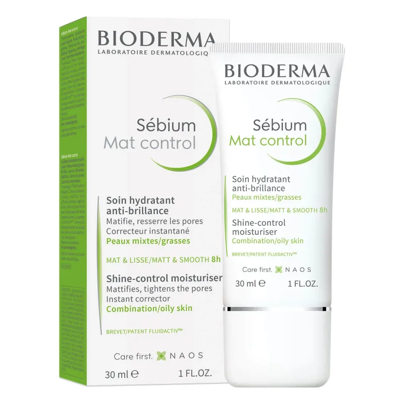 Fluid hidratant matifiant Bioderma Sébium Mat Control, ten gras și mixt, 30 ml, Naos — preț și oferte