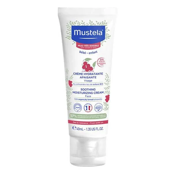 Mustela Bebe Enfant, cremă hidratantă de față calmantă pentru pielea foarte sensibilă, de la naștere, 40 ml — preț și oferte
