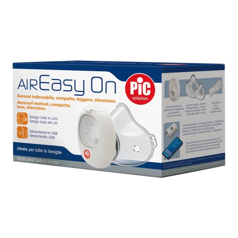 Pic Solution Air Easy On, inhalator cu diafragmă și plasă pentru copii și adulți, portabil — preț și oferte