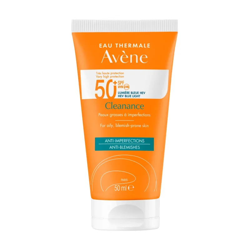 Avene Cleanance Sun, cremă de protecție pentru față, ten gras și ten predispus la imperfecțiuni, SPF 50+, 50 ml — preț și oferte