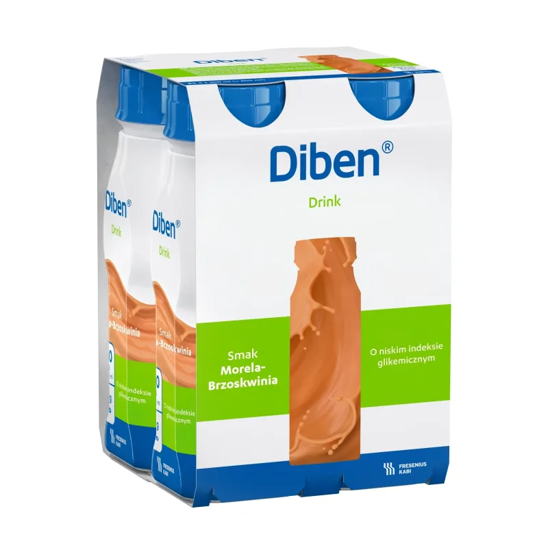 Diben Drink, 4 x 200 ml - cu aromă de caise și piersici, Fresenius Kabi Fresenius Kabi Germania — preț și oferte