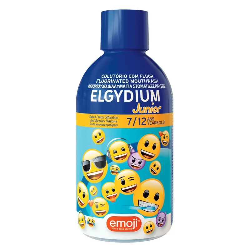Elgydium Junior Emoji, apă de gură pentru copii, 7-12 ani, 500 ml — preț și oferte