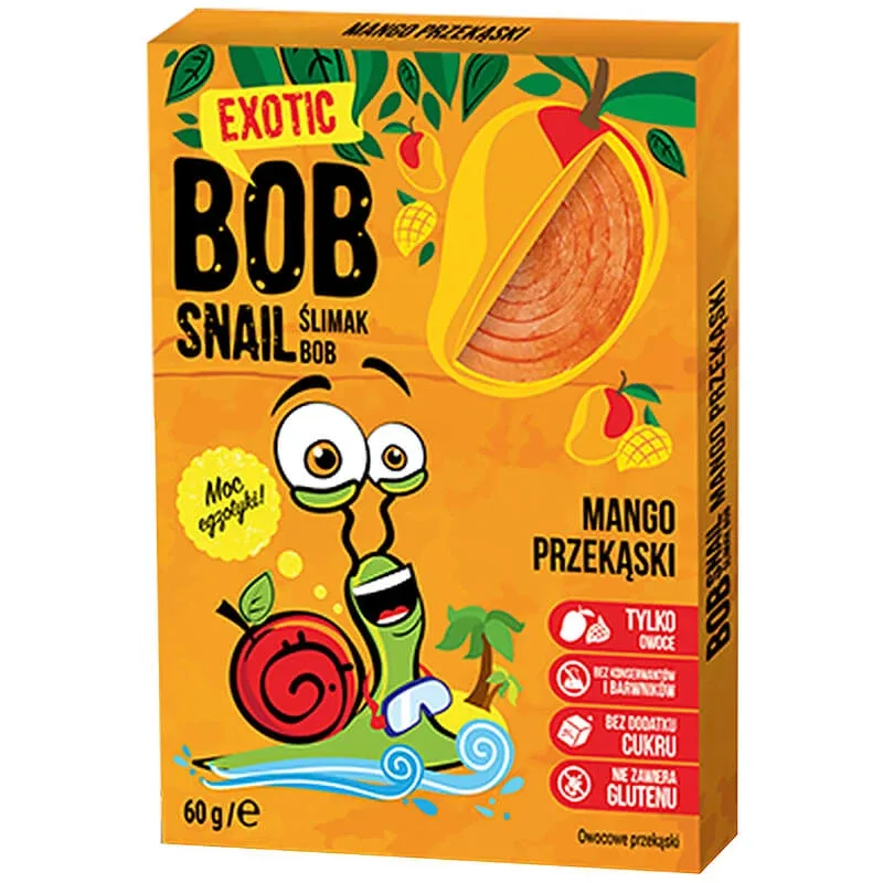 Bob Snail Roll Snack de fructe, mango, 60 g — preț și oferte