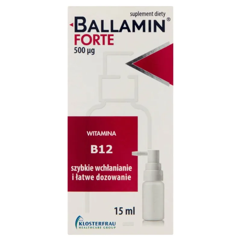Ballamin Forte, vitamina B12 500 µg, spray oral, 15 ml KLOSTERFRAU — preț și oferte