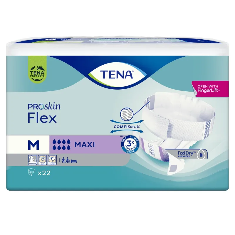 Scutece adulți Tena Flex ProSkin, mărimea M, 71-102 cm, Maxi, 22 bucăți, Essity Hygiene and Health AB — preț și oferte
