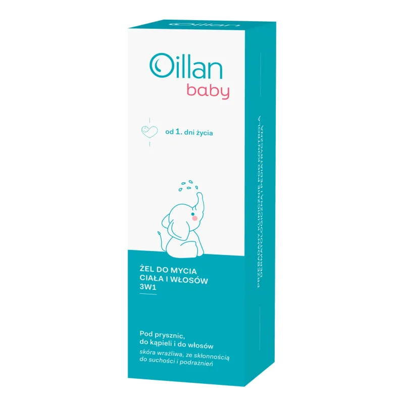 Oillan Baby, gel de baie, corp și păr 3în1, din prima zi de viață, 200 ml — preț și oferte