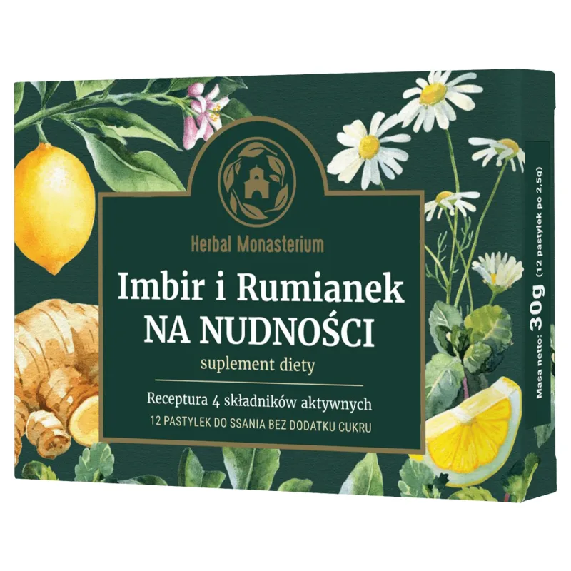 Ghimbir și mușețel pentru greață, 12 pastile — preț și oferte