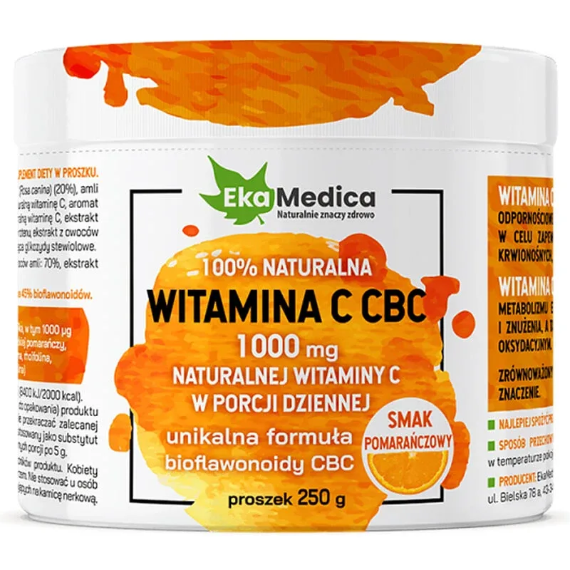 EkaMedica Vitamina C CBC 1000 mg, aromă de portocale, 250 g Medica-Group — preț și oferte