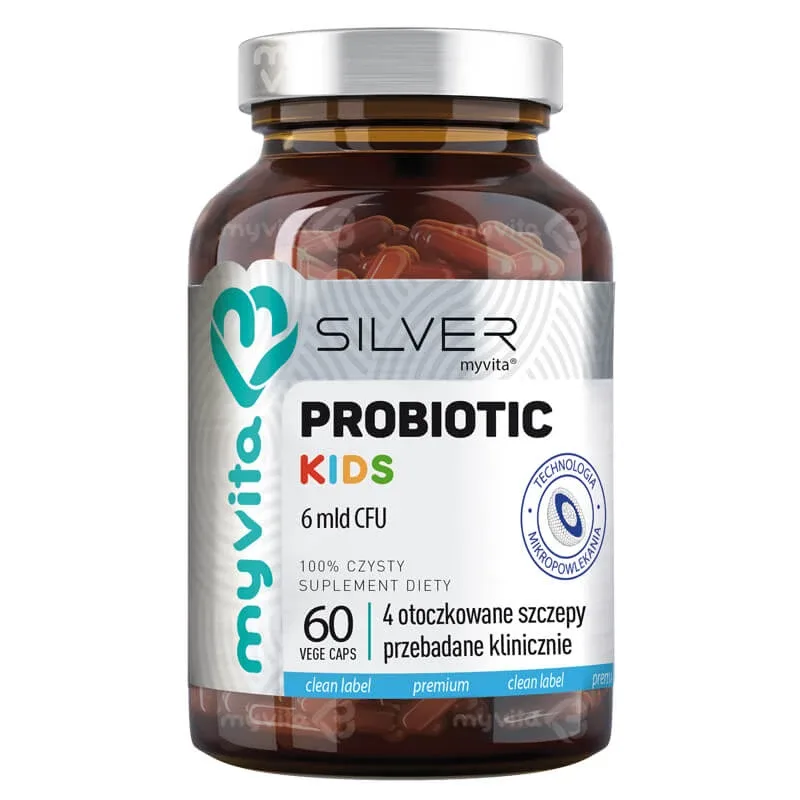 MyVita Silver Probiotic Kids, de la 1 an, 60 capsule — preț și oferte