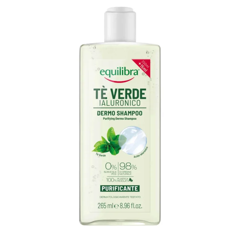 Equilibra Dermo, șampon de curățare, ceai verde și acid hialuronic, 265 ml — preț și oferte