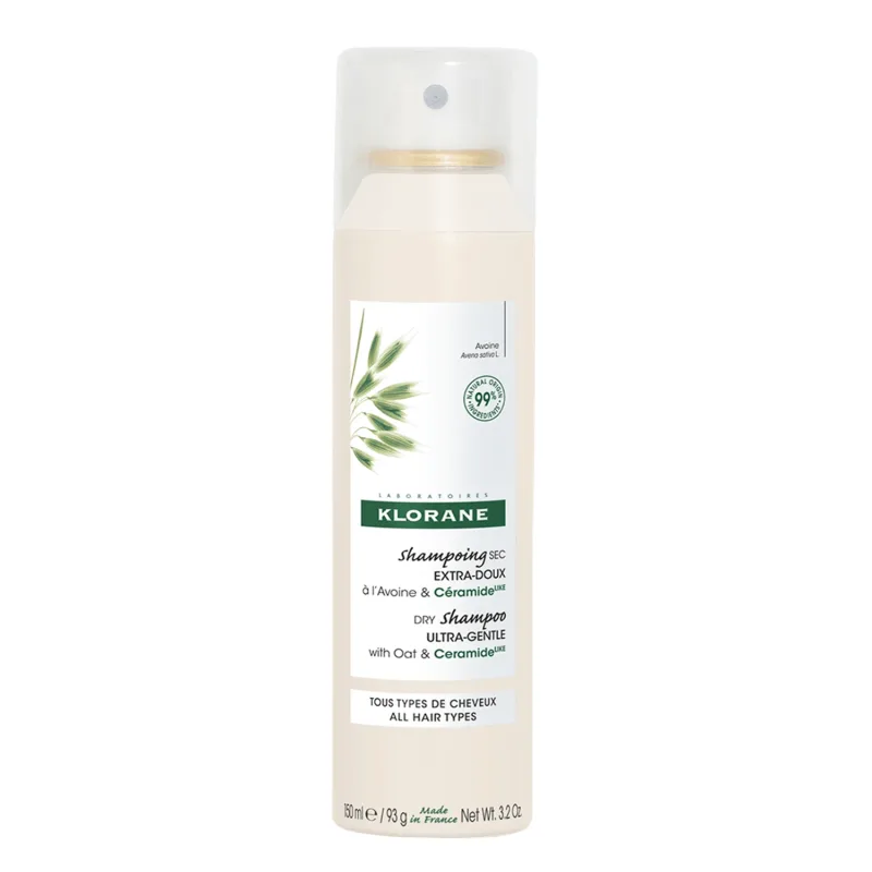 Klorane, șampon uscat ultra-blând cu lapte de ovăz, 150 ml — preț și oferte