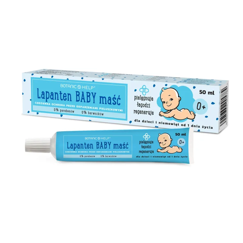 Botanic Help Lapanten Baby, unguent protector pentru iritația fesieră pentru bebeluși și copii din prima zi, 50 ml — preț și oferte