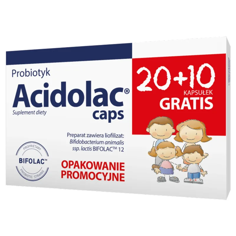 Acidolac Caps, 20 capsule + 10 capsule gratuite Polpharma — preț și oferte