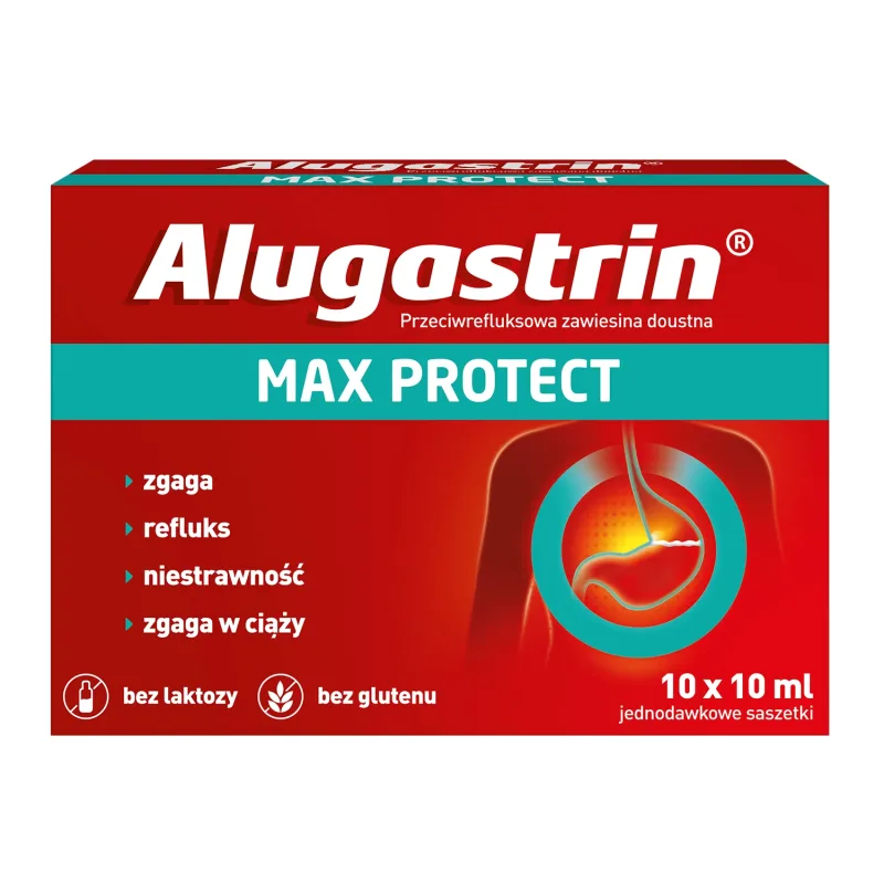Alugastrin Max Protect, suspensie orală, 10 plicuri — preț și oferte
