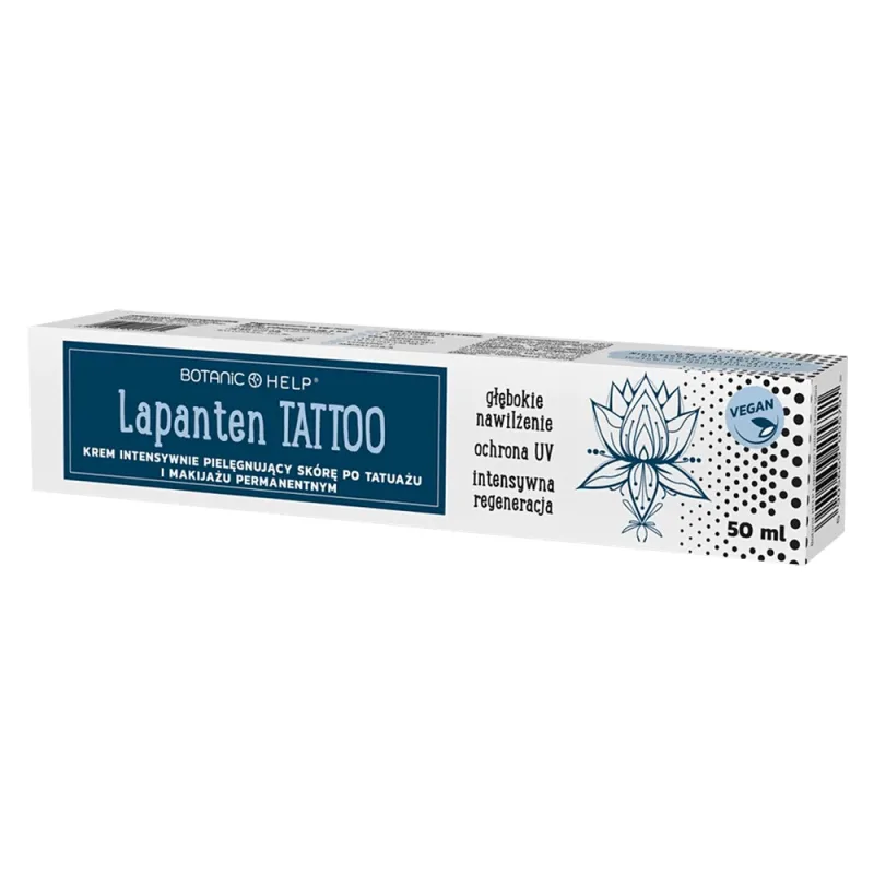 Botanic Help Lapanten Tattoo, cremă intensivă de îngrijire a pielii după tatuaj și machiaj permanent, 50 ml — preț și oferte