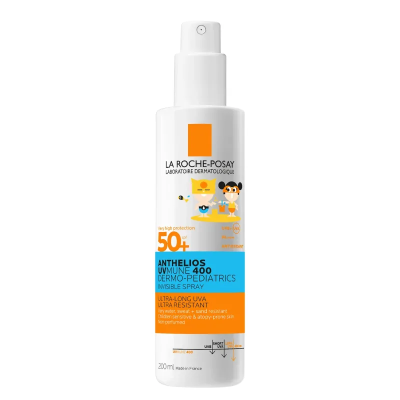 La Roche-Posay Anthelios UVMune 400 Dermo-Pediatrics, spray protector invizibil pentru copii, SPF 50+, 200 ml — preț și oferte