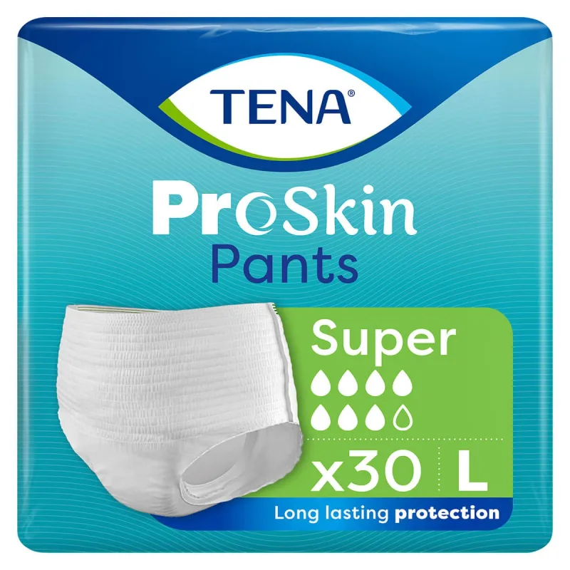Tena Pants Proskin, slip absorbant, mărimea L, 100-135 cm, Super, 30 bucăți — preț și oferte