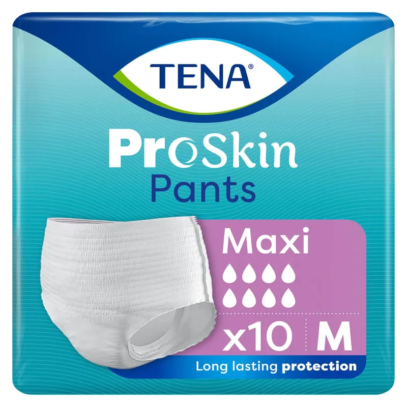 Tena Pants ProSkin, slip absorbant, mărimea M, 80-110 cm, Maxi, 10 bucăți — preț și oferte