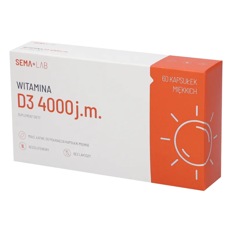 SEMA Lab Vitamina D3 4000 UI, 60 capsule moi — preț și oferte