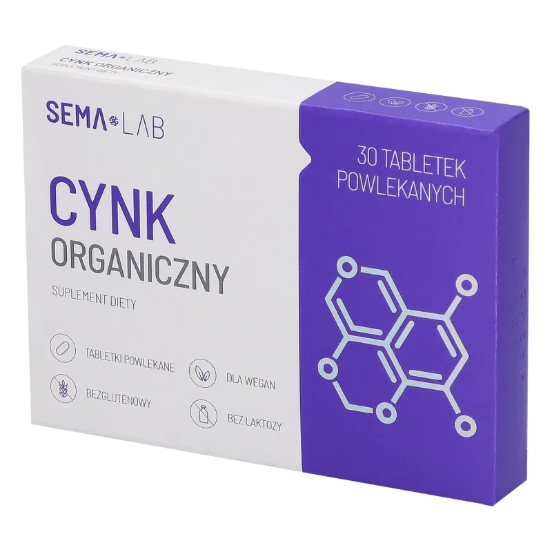 SEMA Lab Organic Zinc, 30 comprimate filmate — preț și oferte