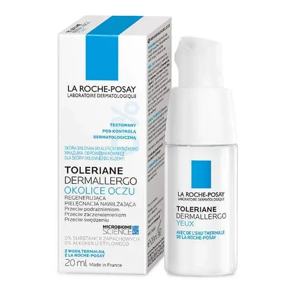 La Roche-Posay Toleriane Dermallergo, cremă de ochi, îngrijire hidratantă regenerantă, 20 ml — preț și oferte